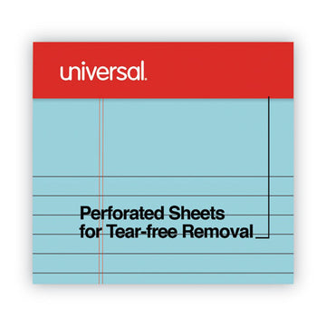 Universal® Colored Perforated Ruled Writing Pads, Narrow Rule, 50 Blue 5 X 8 Sheets, Dozen freeshipping - TVN Wholesale